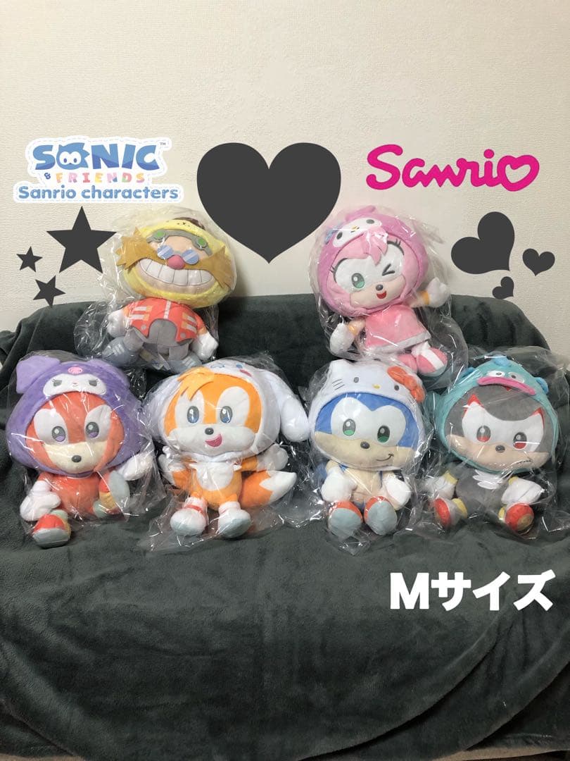 ソニック×サンリオ SONIC＆FRIENDS SanrioぬいぐるみM 全6種