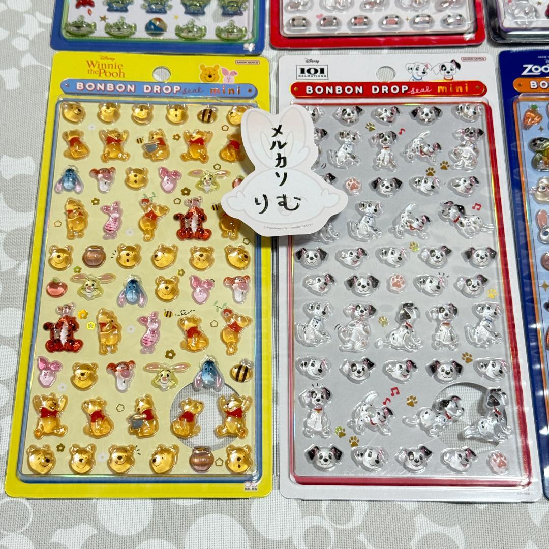 〈購入後24時間以内発送〉ディズニー 新作 ボンボンドロップ シール ミニ 8種