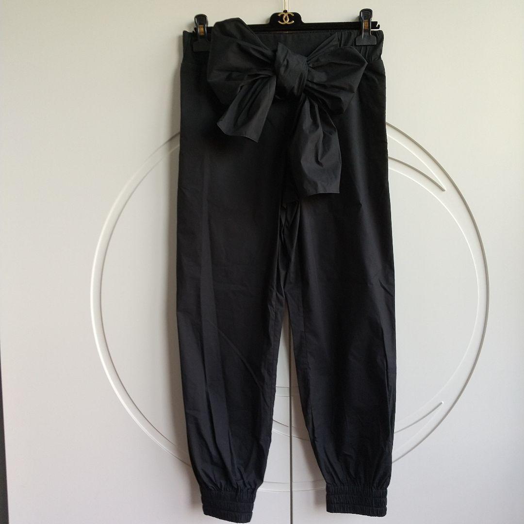 CHANELシャネル 優雅でドレッシーなリボン付サルエル風パンツsize36