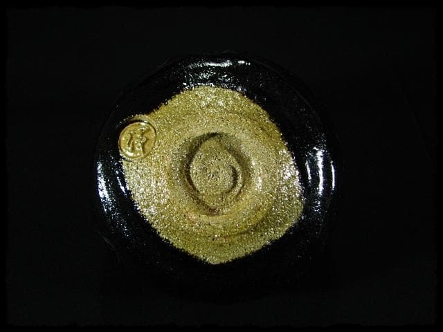 jingo！佐々木 輝夫 虚室 黒茶碗 楽茶碗 四方桟 共箱 d52