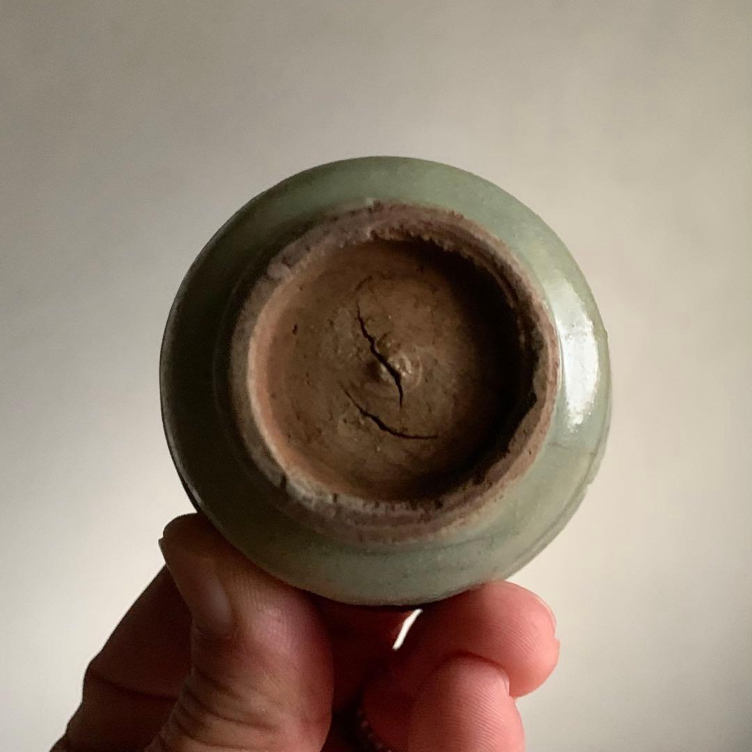 七官青磁 筒盃 ちょこ ぐい呑み 明朝期 古美術 中国美術 古道具 アンティーク