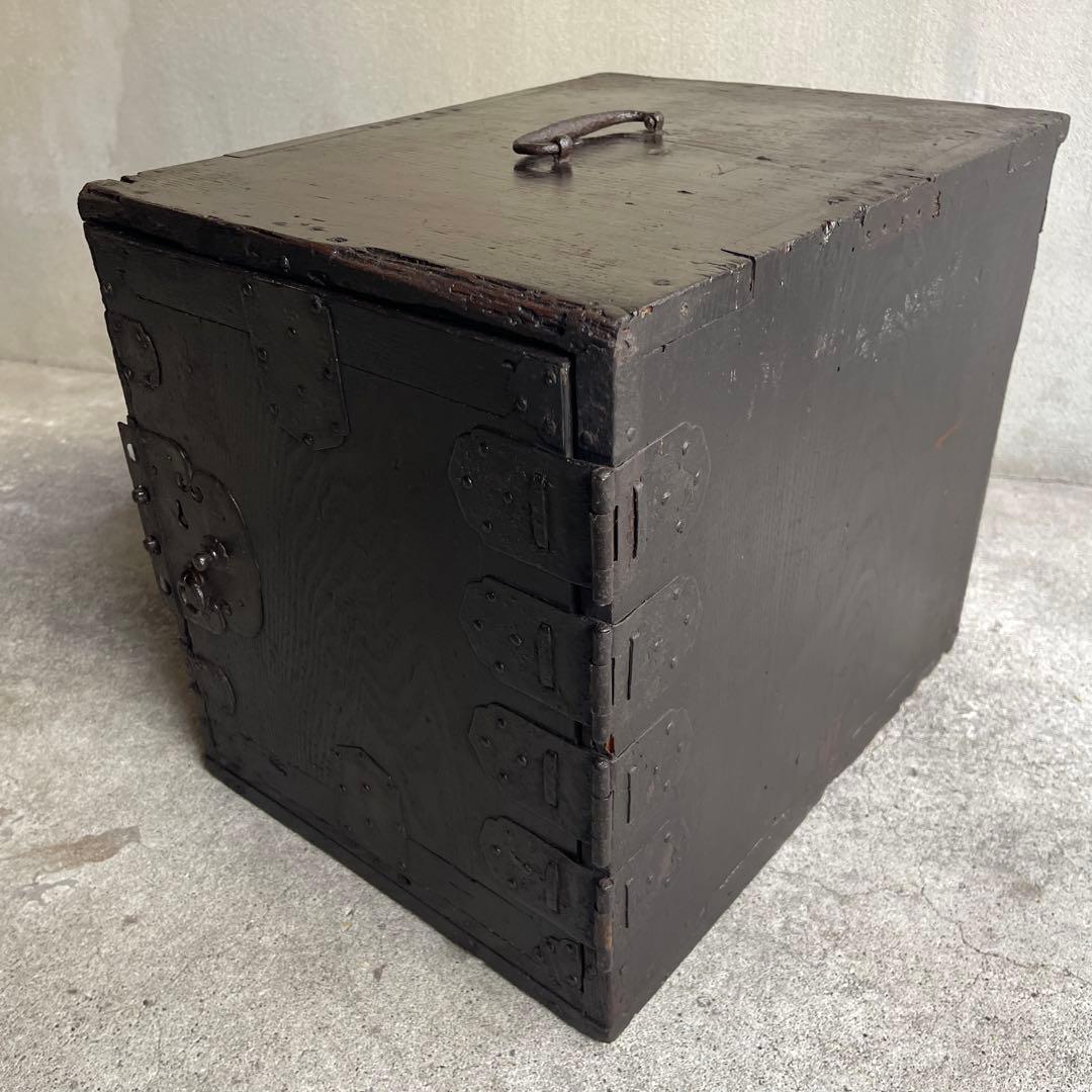 骨董 時代箪笥　船箪笥　銭箱　帳場箪笥　欅製　江戸期　古家具　古道具