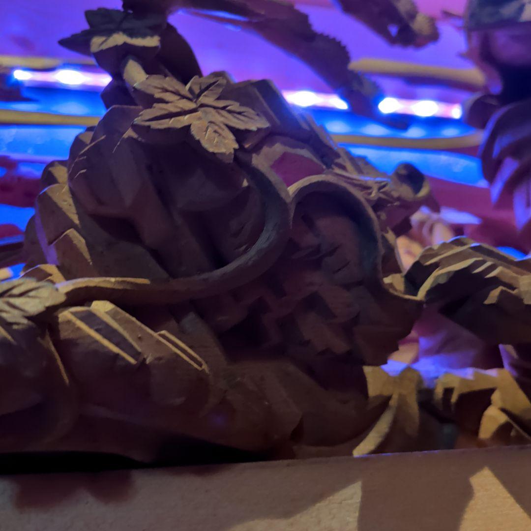 超絶技巧　淡路彫り　だんじり　山車　木彫　彫刻　欄間　馬　彫刻　家具　現状品