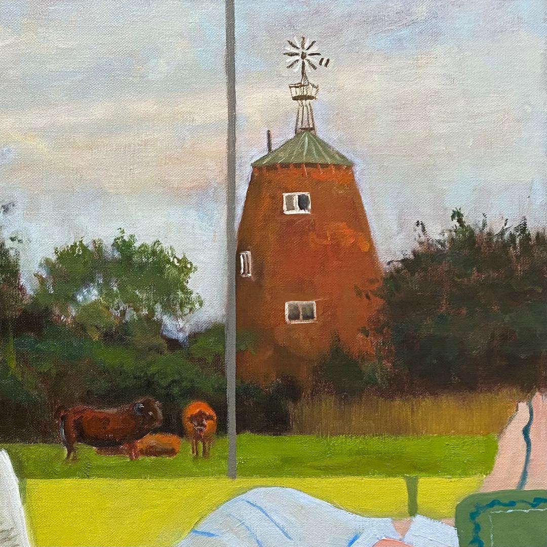 愛の部屋 F15 油彩画 人物画 oil painting art