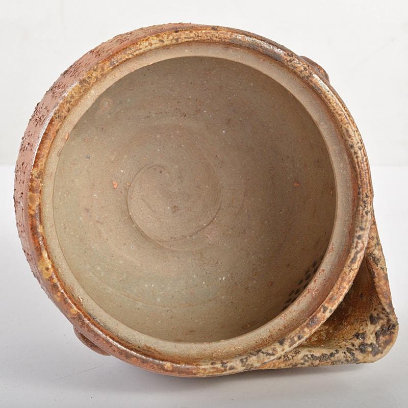 煎茶道具　備前焼　般若心経刻　宝瓶　在銘　Y　R7295