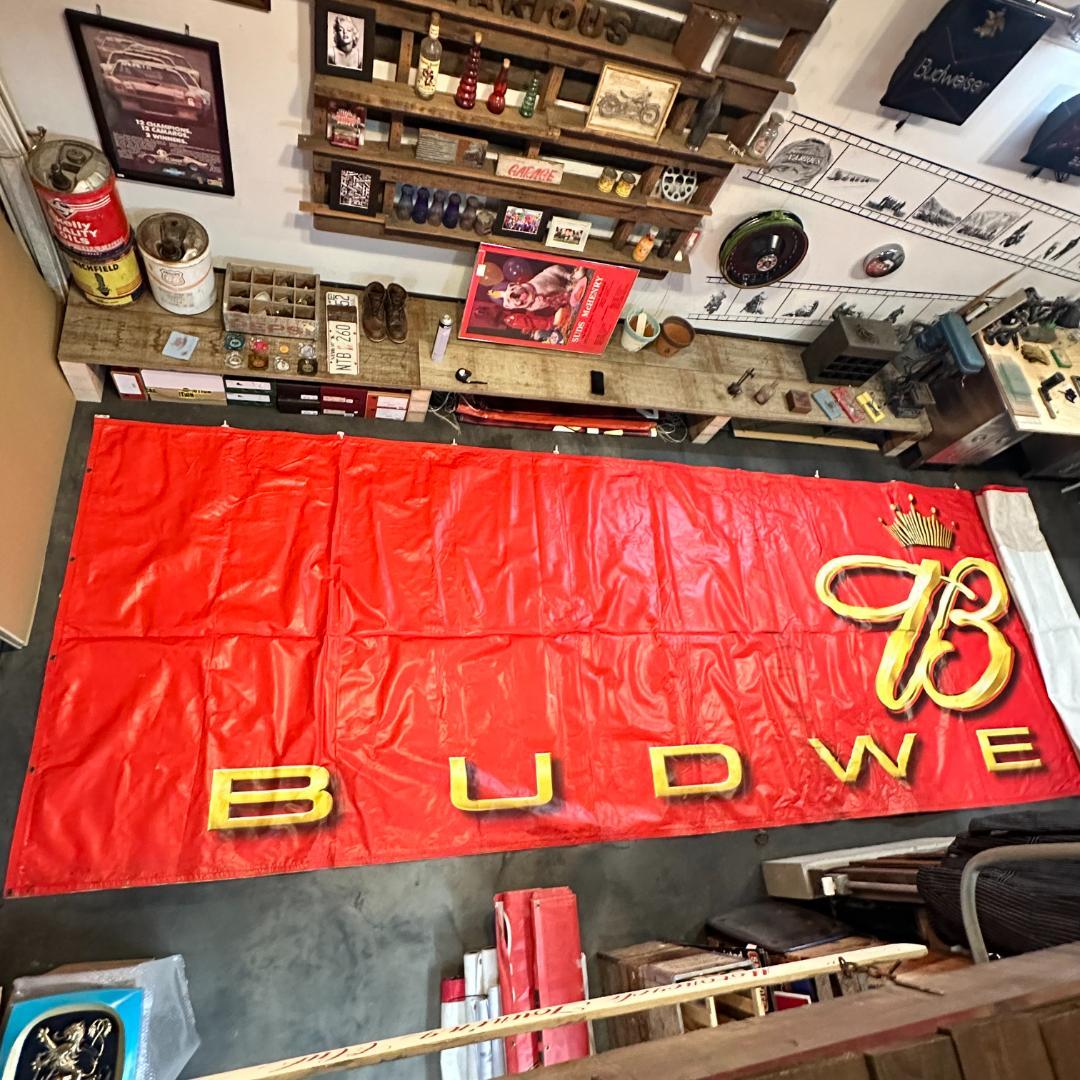 【超巨大・激レア】Budweiser (バドワイザー) 大型バナー 約9.7m