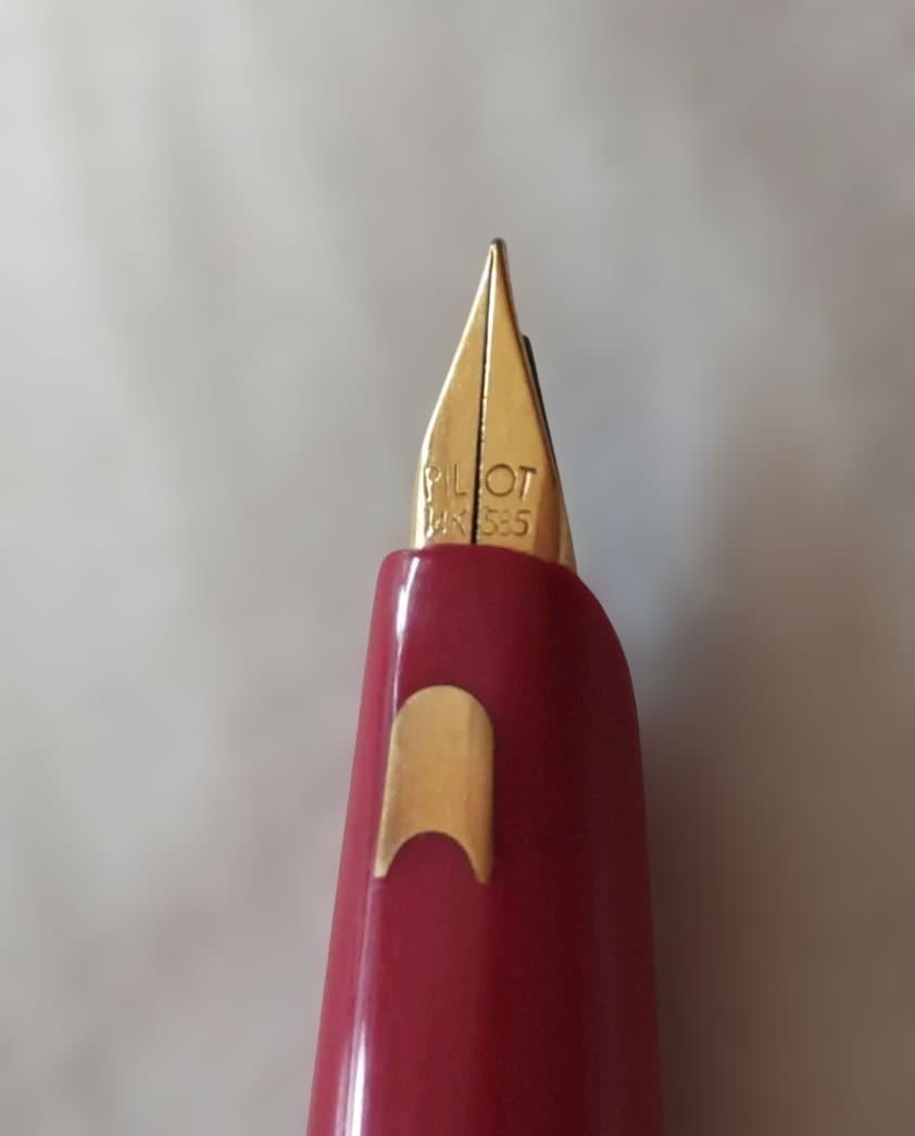 PILOT伸縮式万年筆「パイロットショート」14K黒 ピンクセット