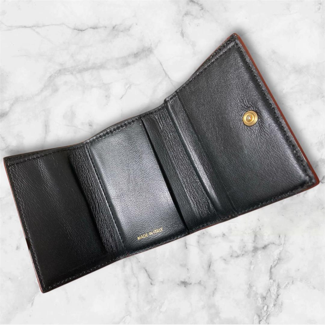 MARNIマルニ★三つ折りミニ財布トリフォールドウォレット★インディアンオレンジ