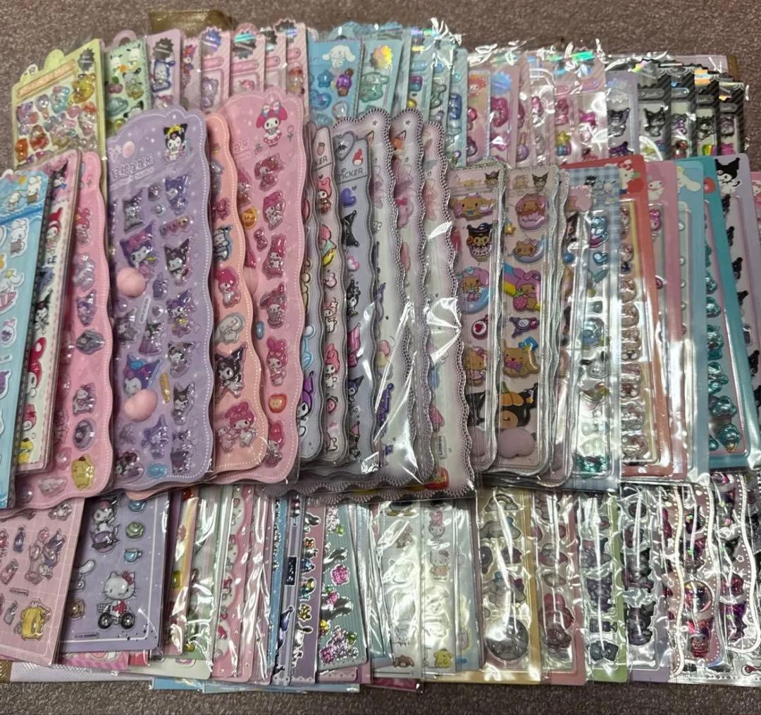 新品　大量　シール 100枚まとめ売り　立体シール　ドロップシール 限定1セット