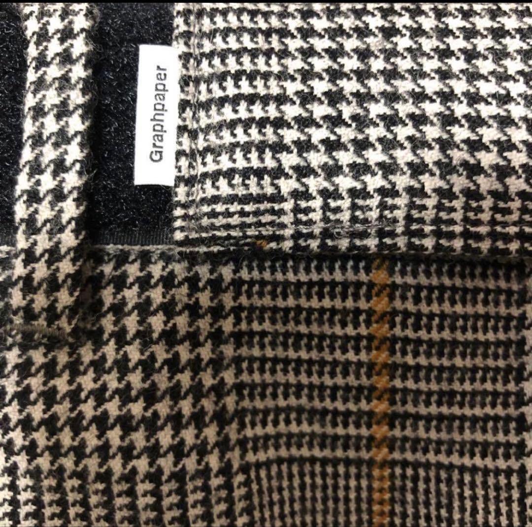 試着のみ セットアップ グラフペーパー チェック ウールシャツ コックパンツ