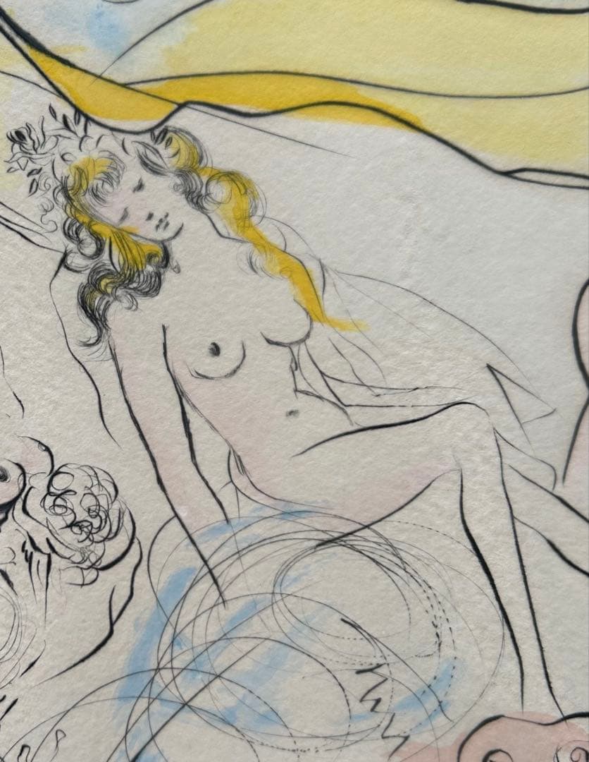 サルバドール・ダリ銅版画エッチング 『ビーナスの大勝利』1971年ダリ直筆サイン