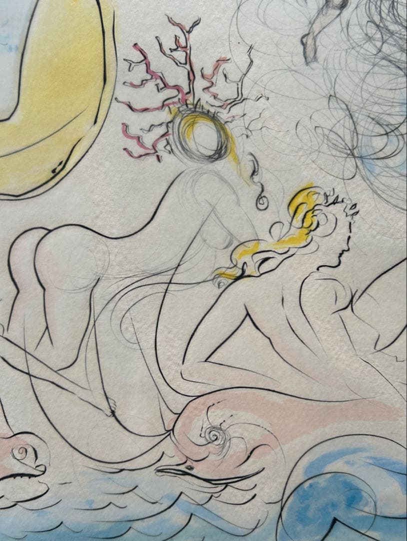 サルバドール・ダリ銅版画エッチング 『ビーナスの大勝利』1971年ダリ直筆サイン