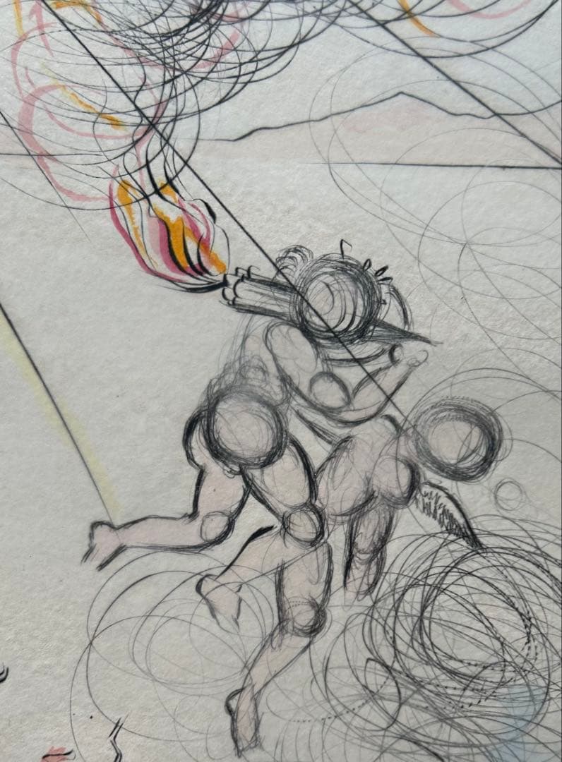 サルバドール・ダリ銅版画エッチング 『ビーナスの大勝利』1971年ダリ直筆サイン