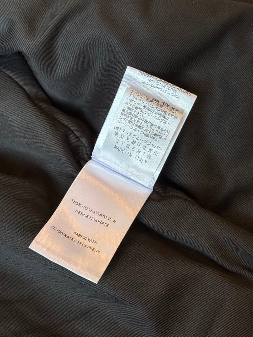 お値下げしました！グッチ レザーパッチ ジャケット ブラック 牛革 イタリア製