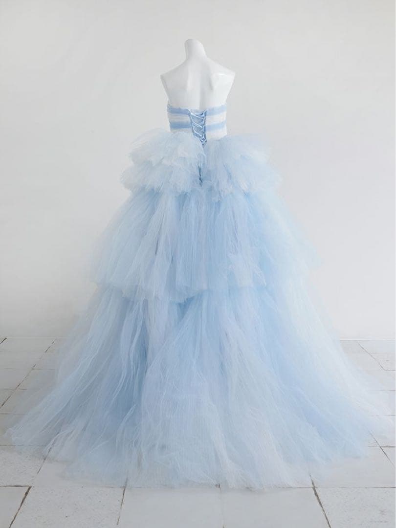 vanityME 4段チュールスカート バースデードレス ブルー
