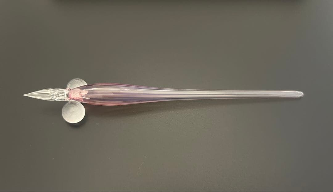 【値下げ】HASE硝子工房　ガラスペン 彗星/ピンク