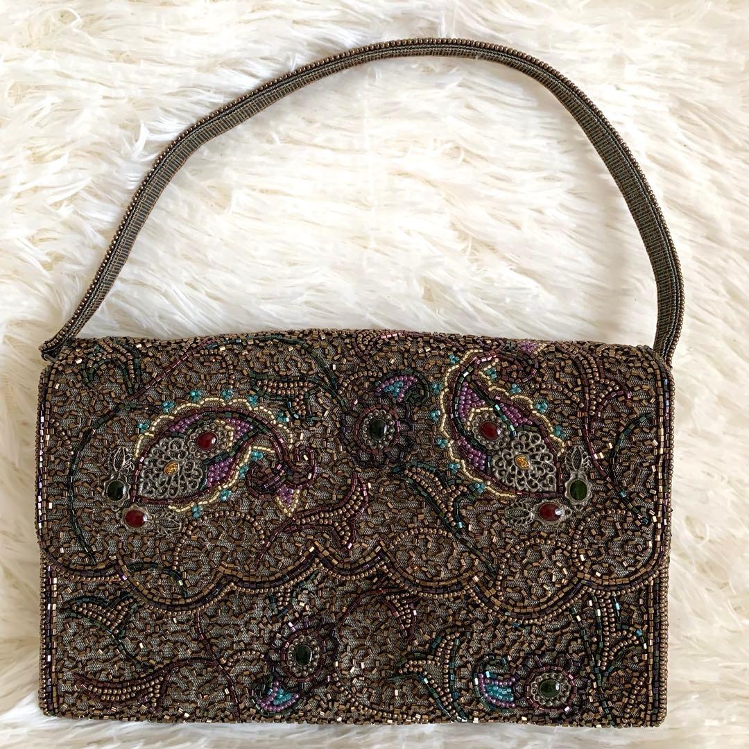 美品❣️Lumy はしもとhashimoto ビーズ バッグ 皇室御用達