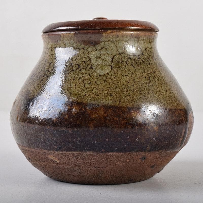 茶道具　瀬戸焼　茶入　仕覆・時代箱付　M　R8633