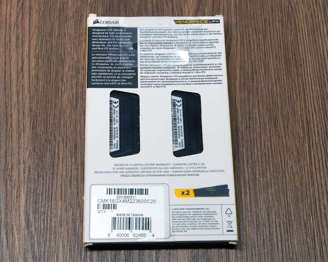 メモリー Corsair Vengeance LPX DDR4 16GB 3600MHz