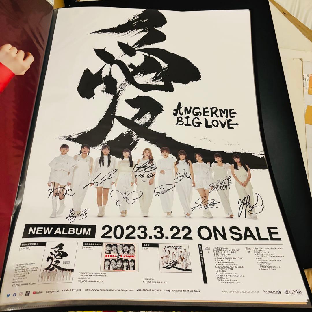 【全員直筆サイン】　アンジュルム BIG LOVE ポスター B2サイズ