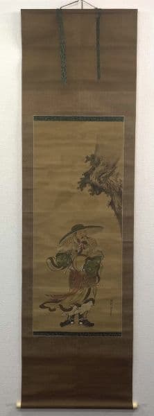 狩野梅雲(狩野為信)／狩野氏信の息子「人物画」掛軸 絹本：幕府の表絵師