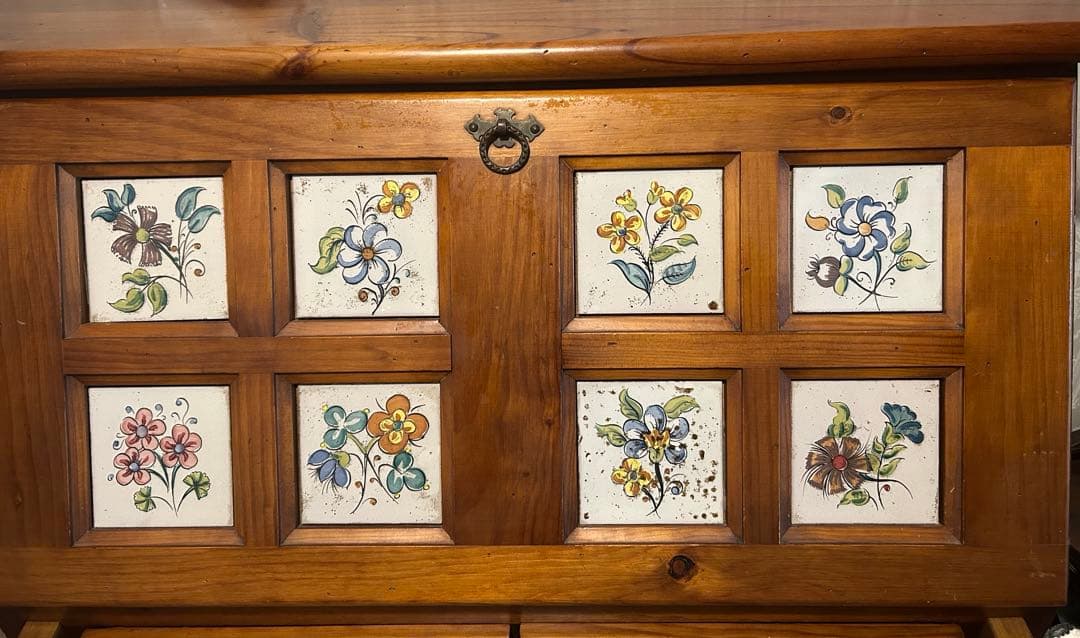 希少廃盤品　スペインタイル　ライティングビューロ　カントリー　バレンシアパイン