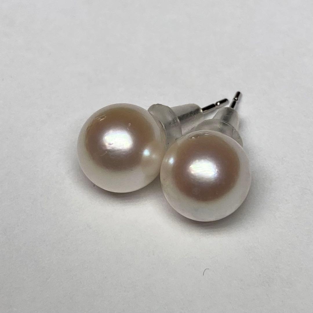 C2203 大珠あこや真珠ピアス8.86mm