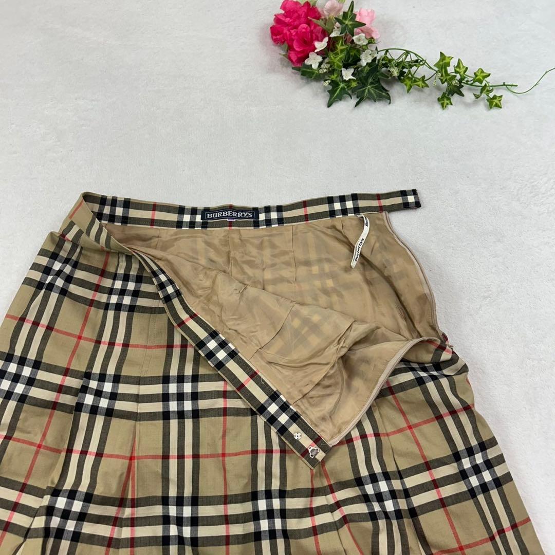 K405 3XL バーバリー 大きいサイズ ひざ丈スカート ベージュ レディース