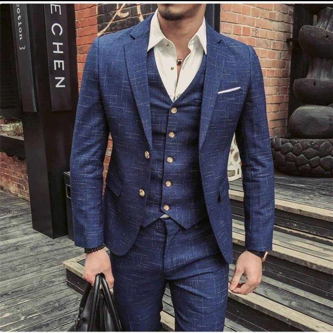 スーツメンズ 3ピース在庫サイズ→(M.L.XL,4XL,