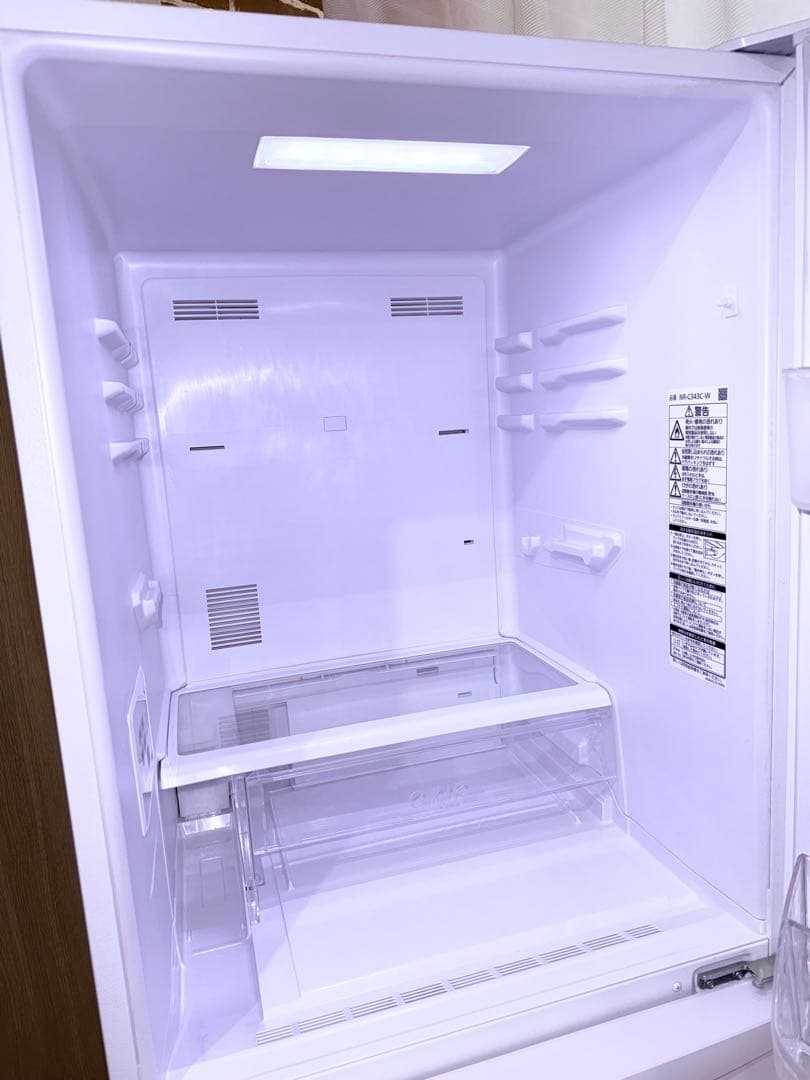 Panasonic スリム冷凍冷蔵庫 NR-C343CL-W（ホワイト）　左開き