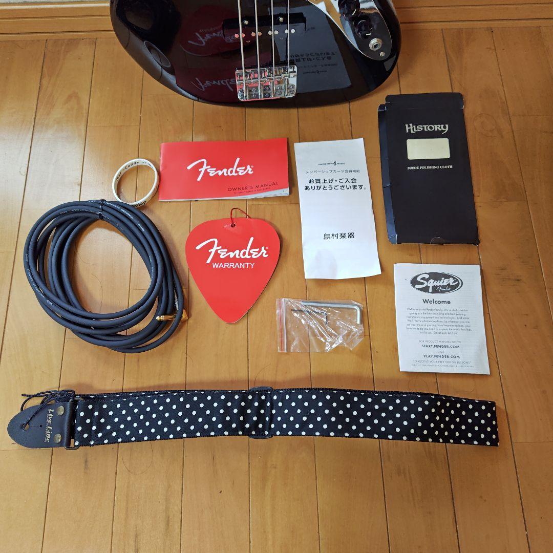美品　Fender Squier　ブラックエレキベース　島村楽器