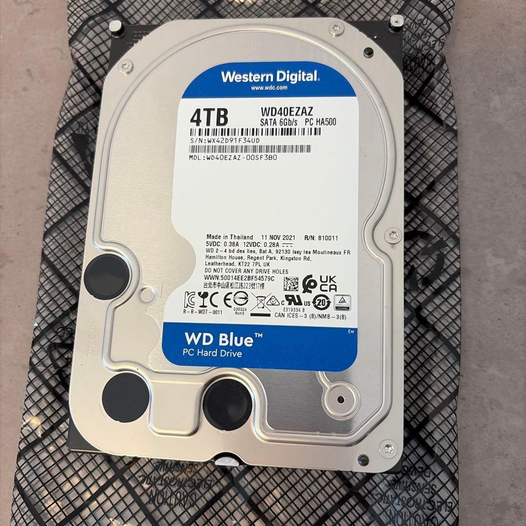 内蔵型ハードディスクドライブ Western Digital WD Blue 4TB HDD WD40EZAZ
