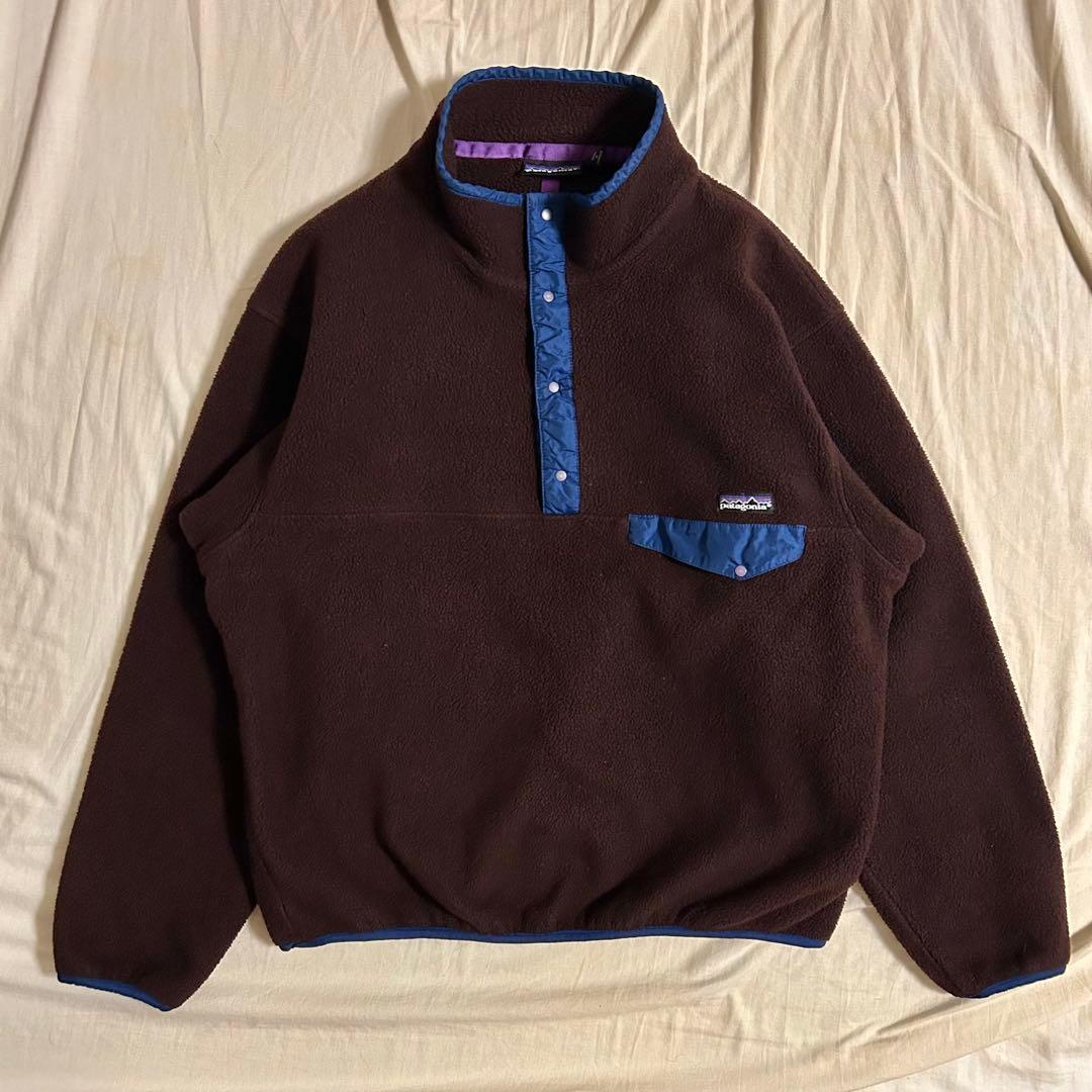 L 希少モカ✨ 90s paragonia スナップT トラヴィス着用 フリース