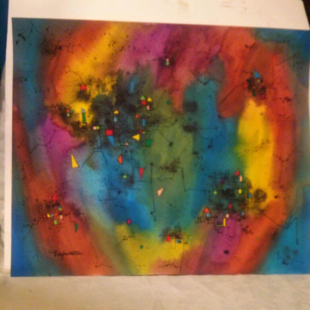 水彩画　スペース・パルス　No.4