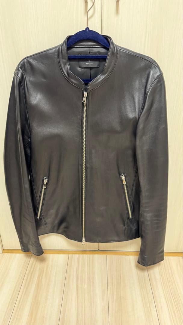 美品　STUDIOUS ラムレザージャケット　サイズ3 ブラック