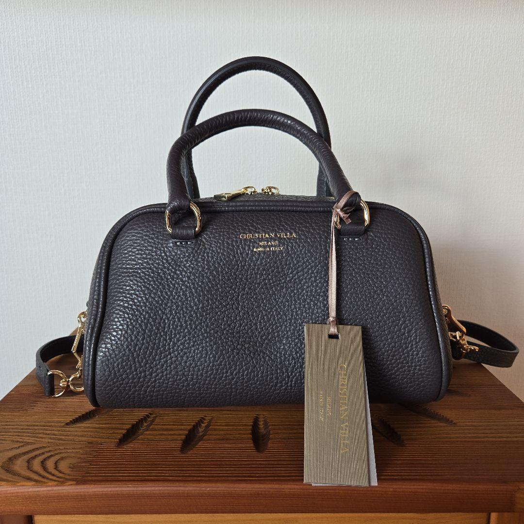 CHRISTIAN VILLA ダークグレー ショルダーバッグ