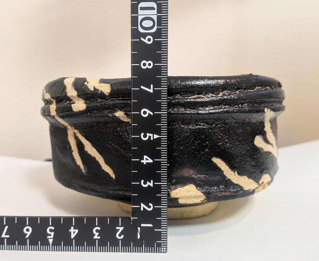 『竹村脩』くろがね窯　黒織部　茶碗　茶道具　高知　共箱　抹茶