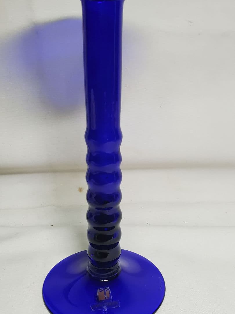 保管品　レトロ　carlo moretti　ブルーガラス　工芸品　高さ約25㎝