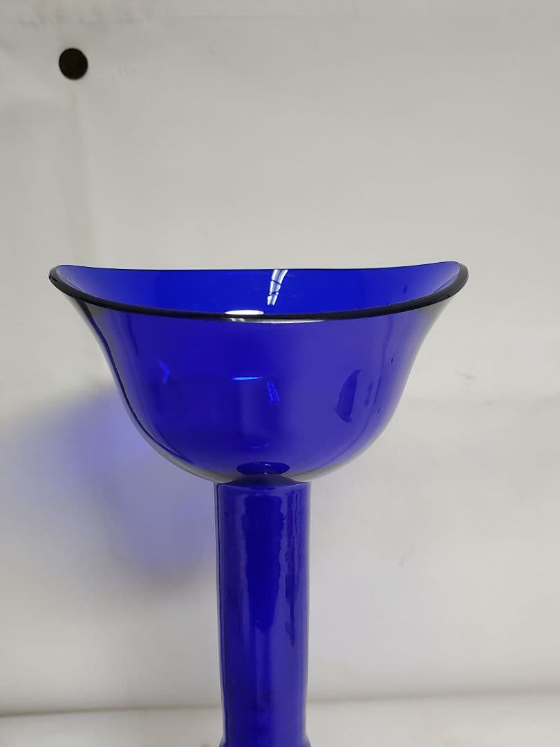 保管品　レトロ　carlo moretti　ブルーガラス　工芸品　高さ約25㎝