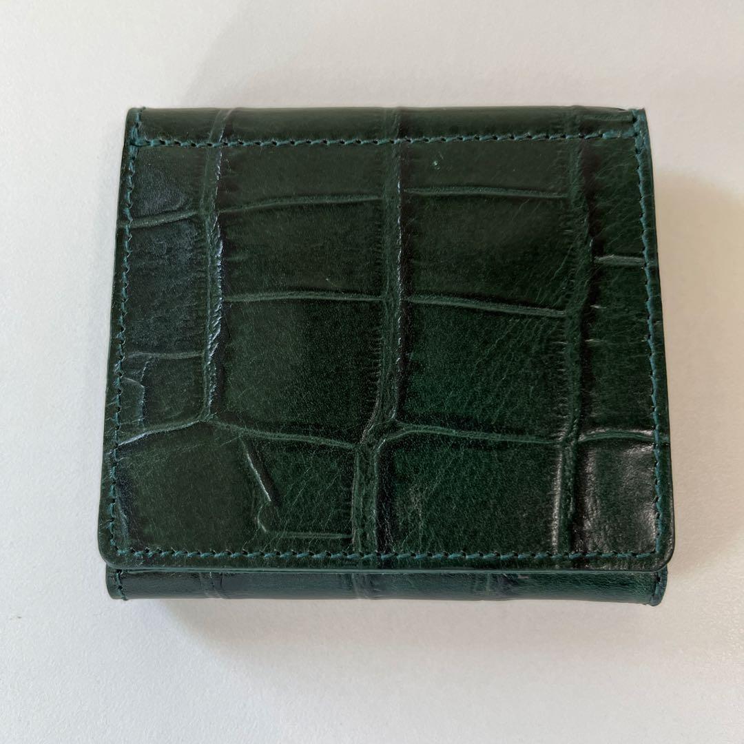 イルビゾンテ IL BISONTE クロコ型押し　ミニウォレット　二つ折り財布