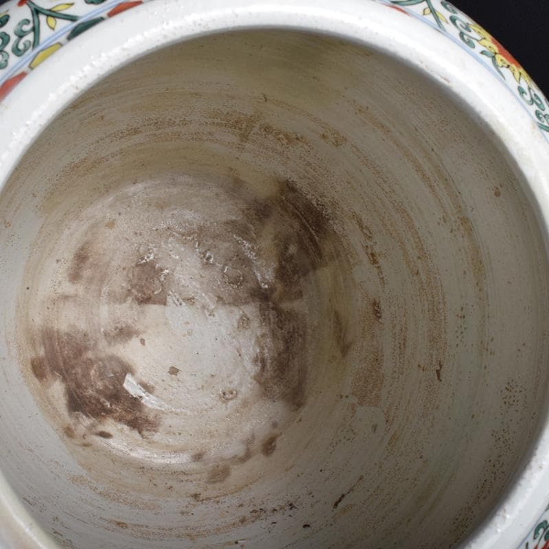 中国　大明萬暦年製　五彩　百鹿文　大壷　M　7312A