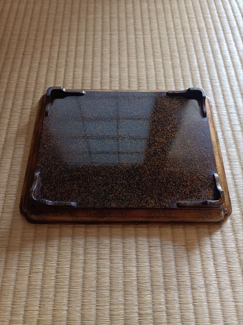 松竹梅破亀甲葵紋蒔絵香盆