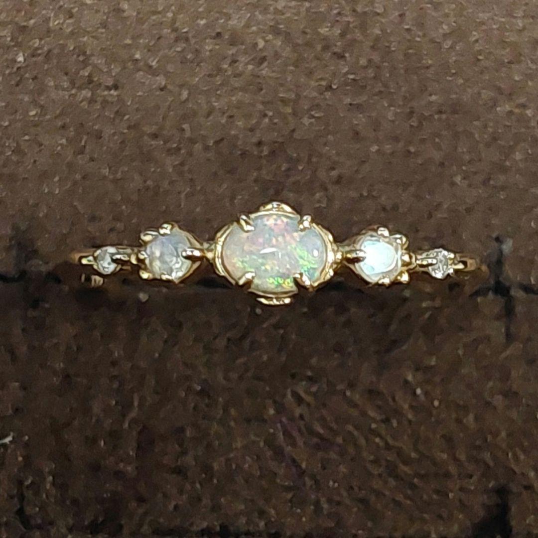 美品⭐ノジェス★オパールダイヤリング11号★アガット★エテ