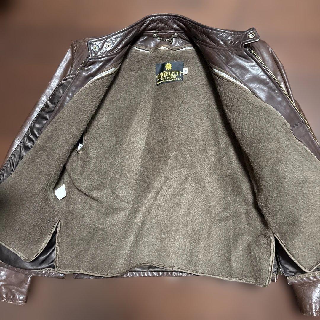 【60'S】FIDELITY USA シングルライダース　革ジャン　皮ジャン