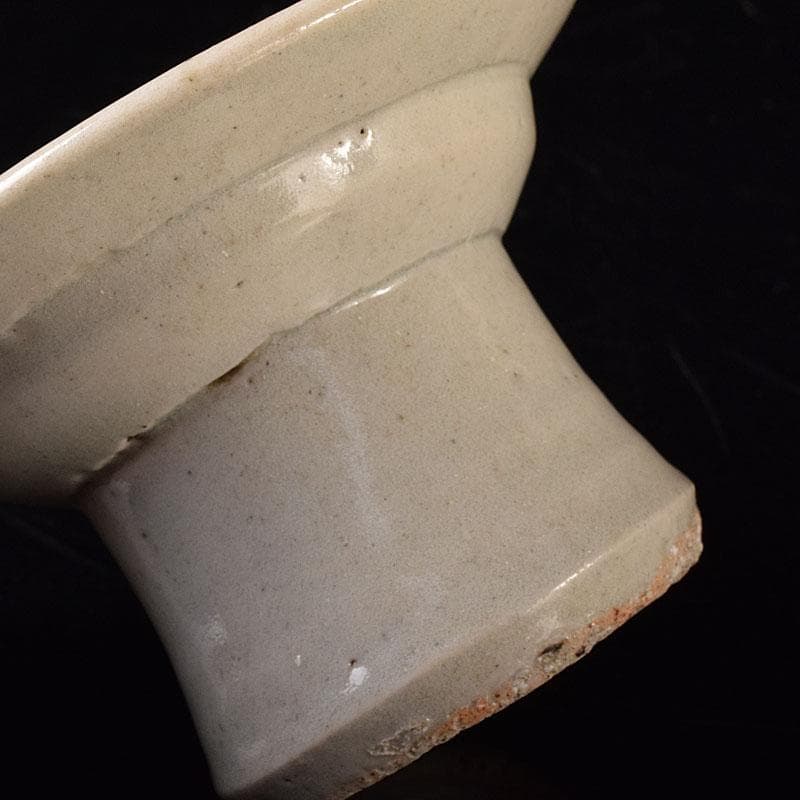 朝鮮美術　李朝　高麗白磁　盃台　杯台　V　R8012