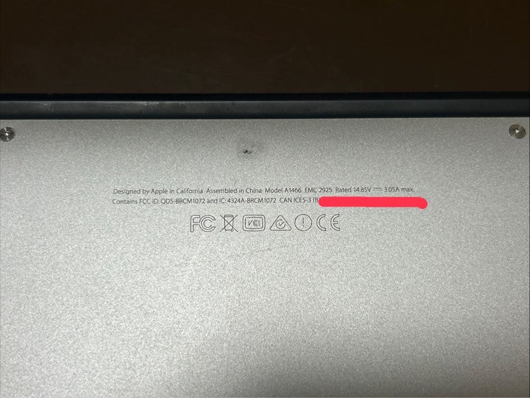 MacBook本体 Apple MacBook Air A1466