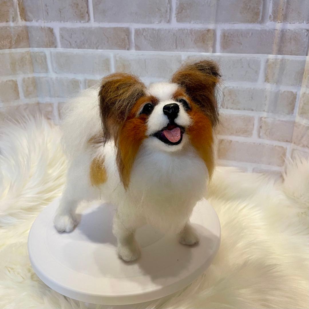 パピヨン　羊毛フェルト　momoichigo