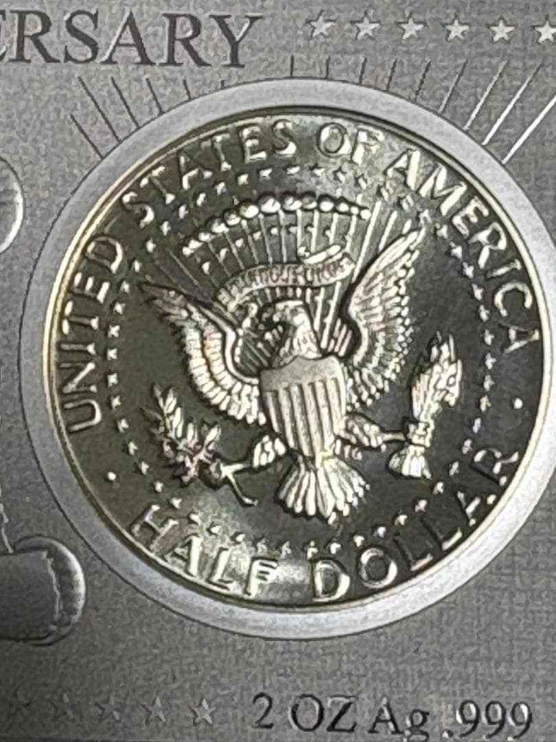 【新品】ケネディ大統領100周年記念　銀貨・銀プレート　セット