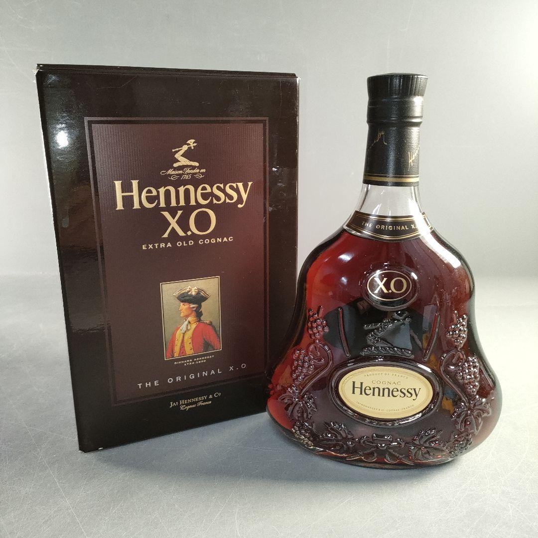 A1368-4/ヘネシーX.O/黒キャップ クリアボトル/700ml/