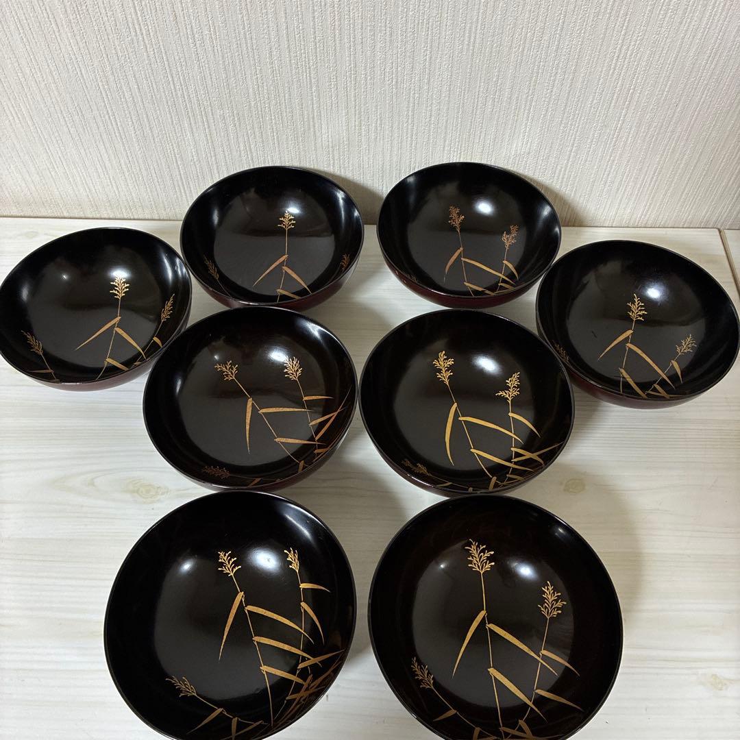 骨董　汁椀　木製漆器　蒔絵　アンティーク